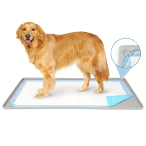 Silicone Dog Pee Pad Tray with Raised Edges Non-Slip Leak Guard