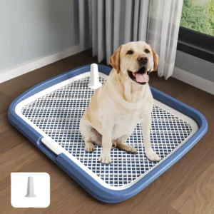Dog Pee Pad Tray with High Fence Grid and Anti-Splash Base