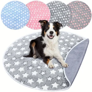 Round Washable Dog Pee Pads Non-Slip Waterproof Training Mat 4 Pack