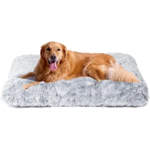 Fluffy Plush Dog Crate Mat Soft Warm Anti Slip Washable Bed
