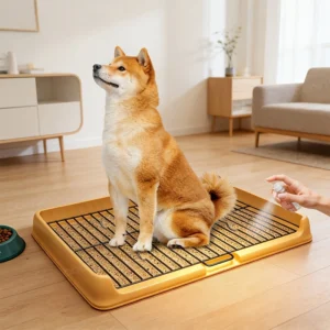Dog Pee Pad Tray with Removable Grid and Non-Slip Base