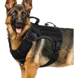 Tactical No Pull Dog Harness with Handle and D-Rings