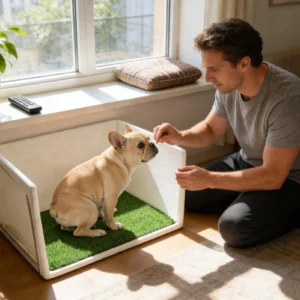 Portable Dog Pee Pad Tray with Detachable Waste Drawer Waterproof Base