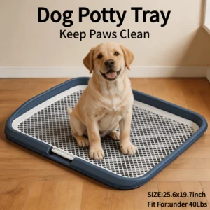 Detachable Dog Pee Pad Tray with Grid Layer and Carry Handle