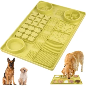 Large Silicone Dog Feeding Mat Slow Feeder Non-Slip 31.5×20 Inch