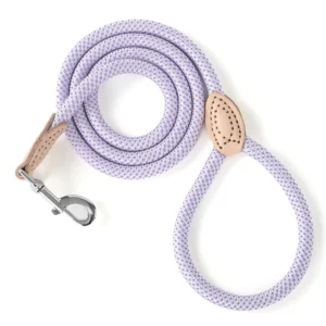 Reflective Braided Dog Rope Leash Leather Joint Heavy Duty Lead