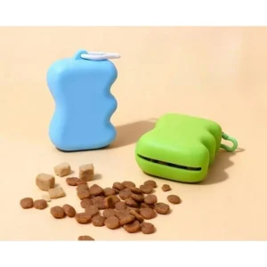 Hands-Free Silicone Dog Treat Pouch with Waist Clip