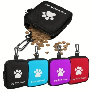 2-Pack Polyester Dog Treat Pouch with Zipper Closure