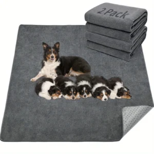 Reusable Dog Pee Pads Non-Slip Absorbent Washable Training Mat 2 Pack