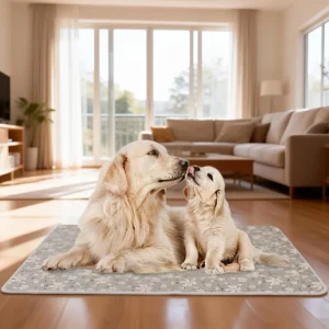2 Pack Washable Dog Pee Pads Odor Resistant Non-Slip Training Mats